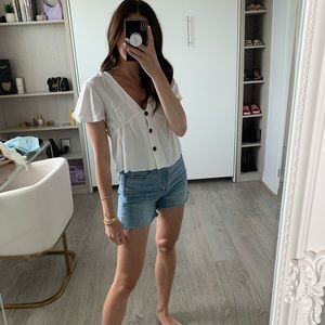 White Zara top